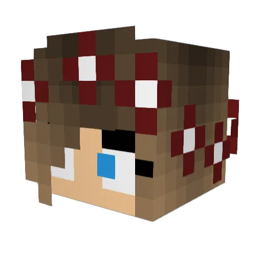 Lozza13 Minecraft avatar head, 3D render