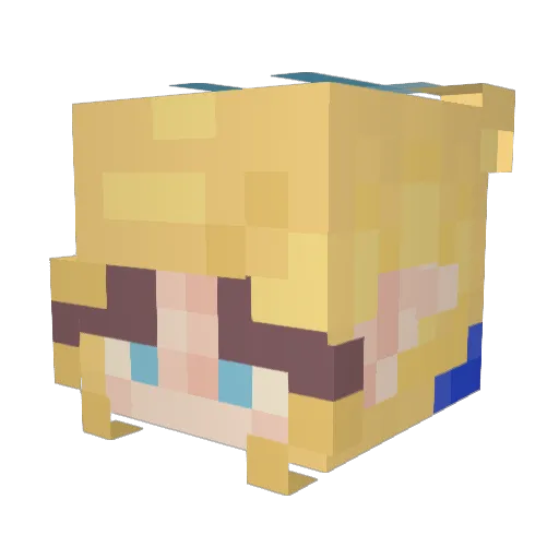 Lozzie_ Minecraft avatar head, 3D render