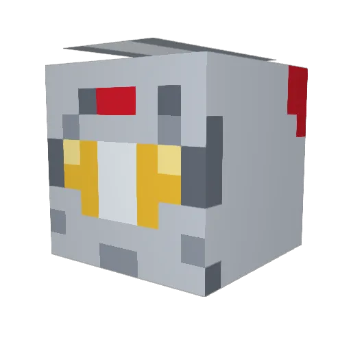 Lp1ca Minecraft avatar head, 3D render