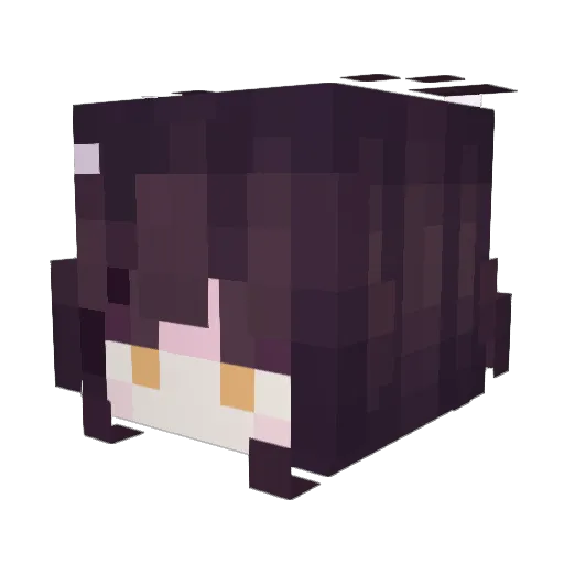 Lpching Minecraft avatar head, 3D render