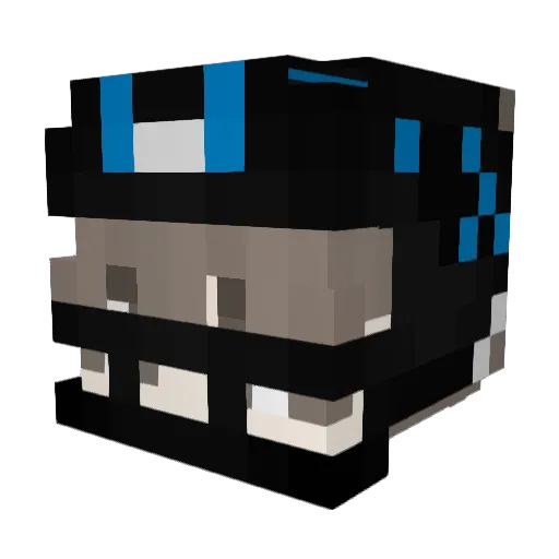 Lpnd Minecraft avatar head, 3D render