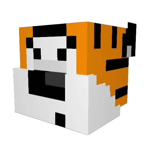 Lpoes Minecraft avatar head, 3D render