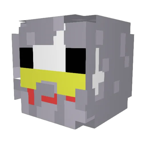 Lpokm Minecraft avatar head, 3D render