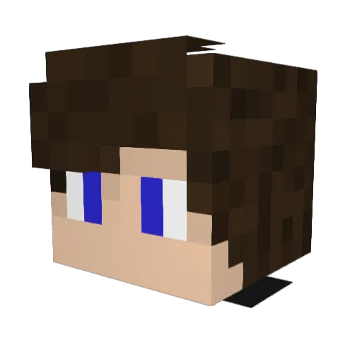 Lpyolozocker Minecraft avatar head, 3D render