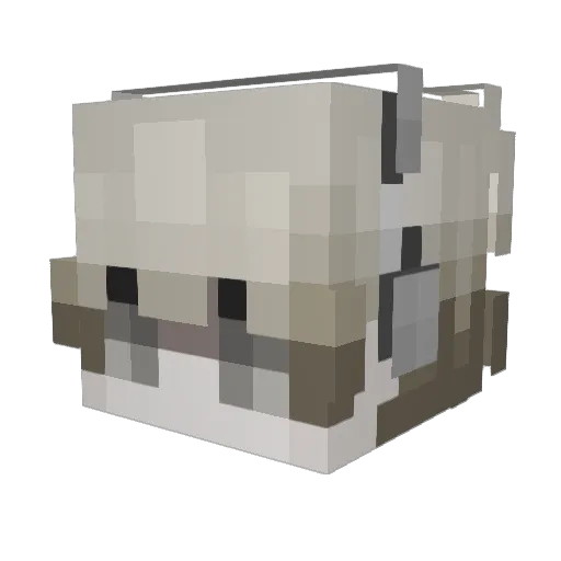 Lqcaz Minecraft avatar head, 3D render