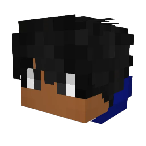 Lqfty Minecraft avatar head, 3D render