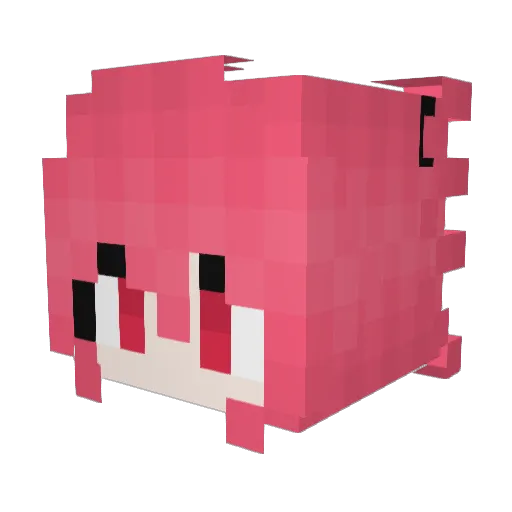 Lqoof Minecraft avatar head, 3D render