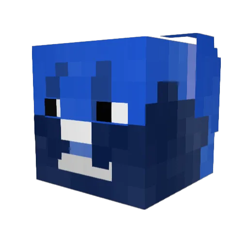 Lqzy Minecraft avatar head, 3D render