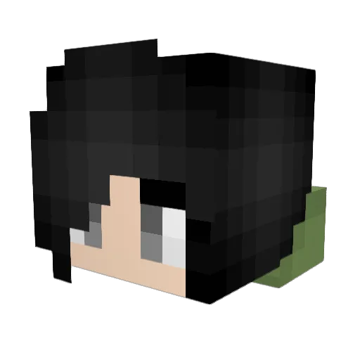 Lraeor_i Minecraft avatar head, 3D render