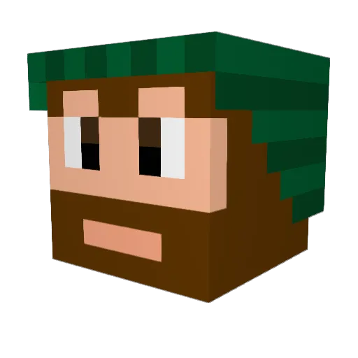 Lreporta Minecraft avatar head, 3D render