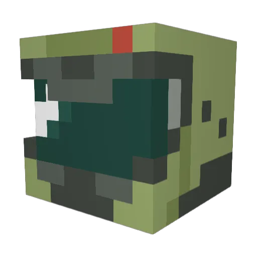 LrgmouthShad Minecraft avatar head, 3D render