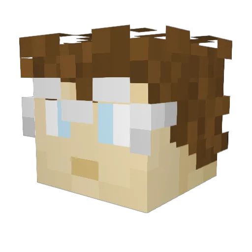 Lridley04 Minecraft avatar head, 3D render