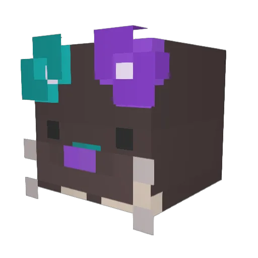 LruOttrMukbang Minecraft avatar head, 3D render