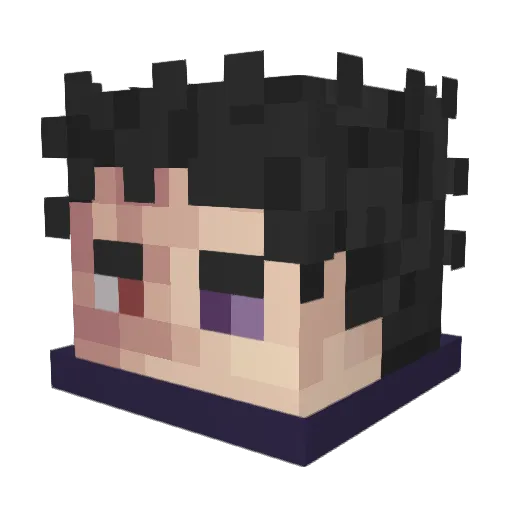 Lrzy Minecraft avatar head, 3D render