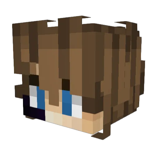LsXavec Minecraft avatar head, 3D render