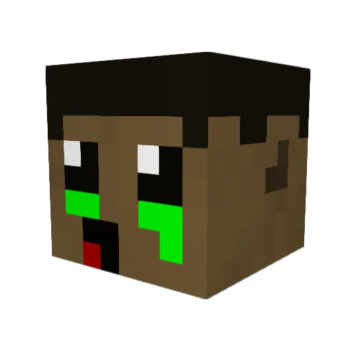Lsci Minecraft avatar head, 3D render