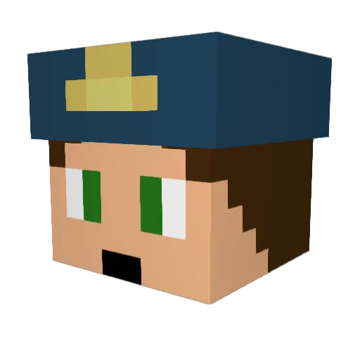 Lshltter Minecraft avatar head, 3D render
