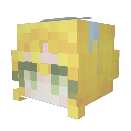 Lshyun02 Minecraft avatar head, 3D render