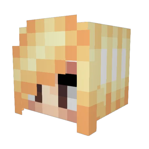 LsmileU Minecraft avatar head, 3D render