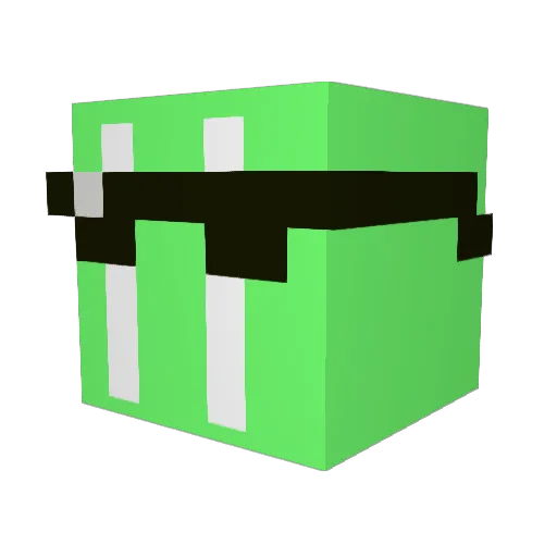 Lstuf Minecraft avatar head, 3D render