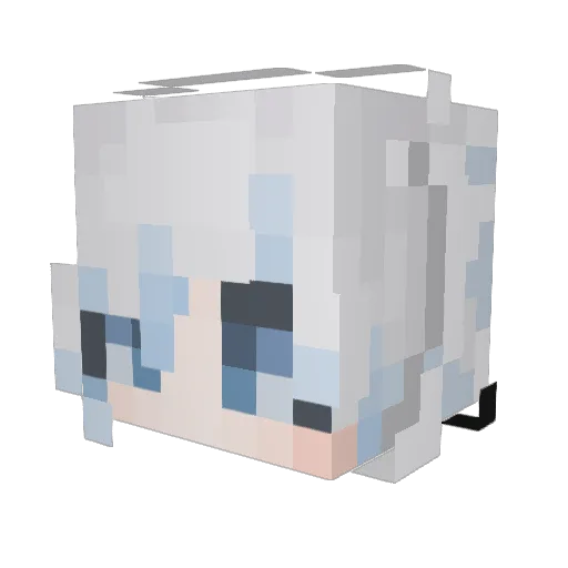 Lszjj Minecraft avatar head, 3D render