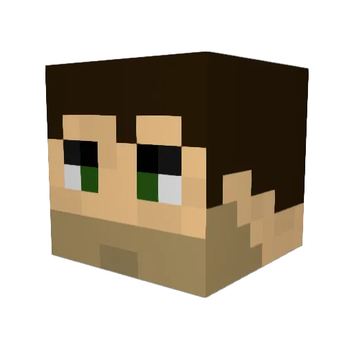 LtArtemis Minecraft avatar head, 3D render
