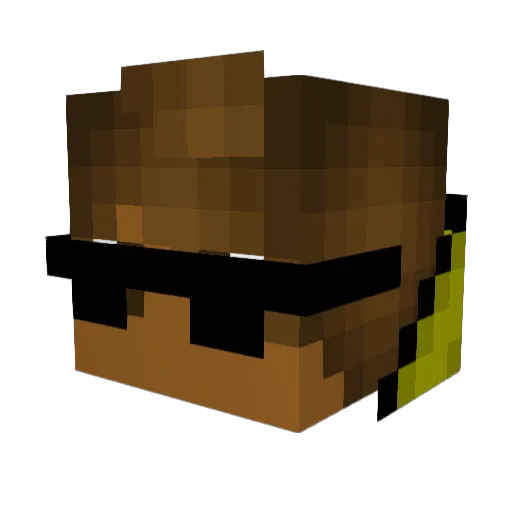 LtMystic Minecraft avatar head, 3D render