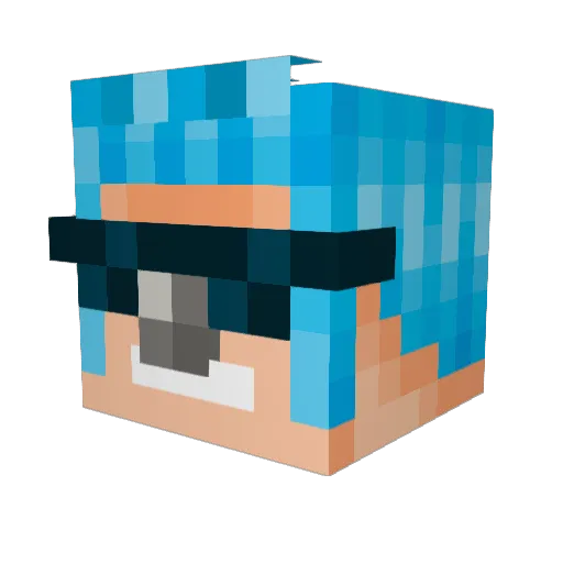 Lt_Buggy Minecraft avatar head, 3D render
