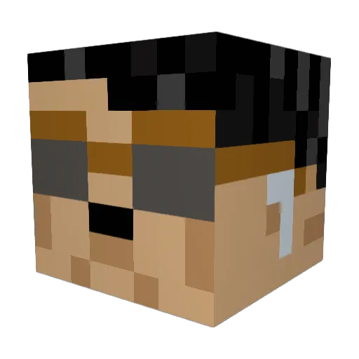 Lt_Larry Minecraft avatar head, 3D render