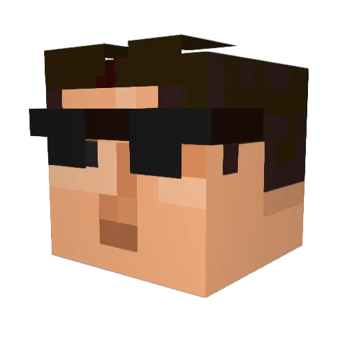 Lt_Llama78 Minecraft avatar head, 3D render