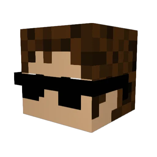 Lt_Mikou Minecraft avatar head, 3D render