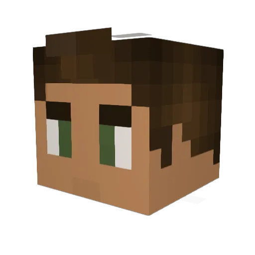 Ltdelas Minecraft avatar head, 3D render