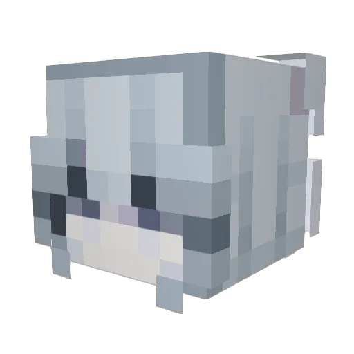 LtheAutist Minecraft avatar head, 3D render