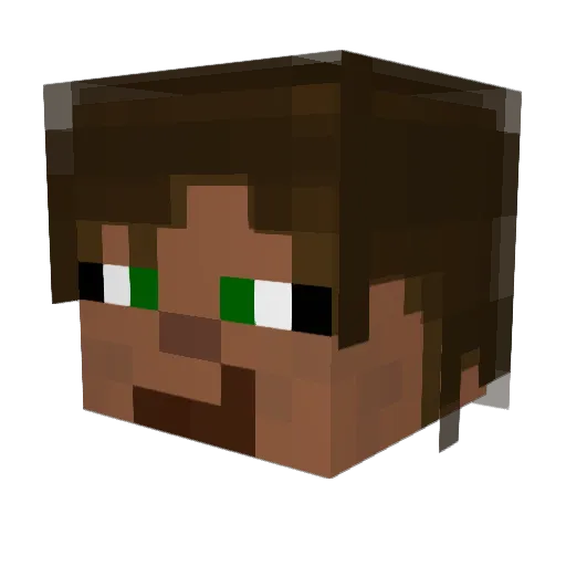 Ltkeen Minecraft avatar head, 3D render