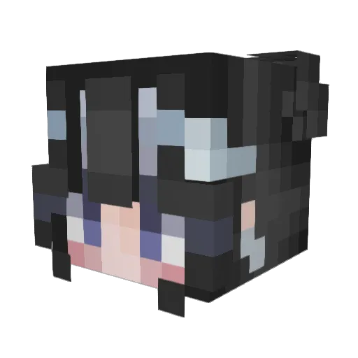 Ltrly_Noelle Minecraft avatar head, 3D render