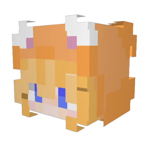 LttAries Minecraft avatar head, 3D render