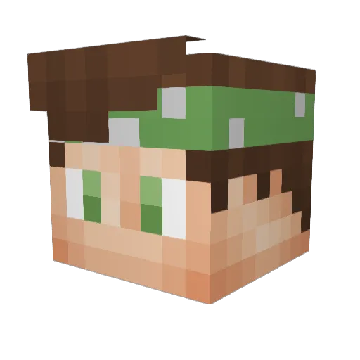 Lu20ca08 Minecraft avatar head, 3D render