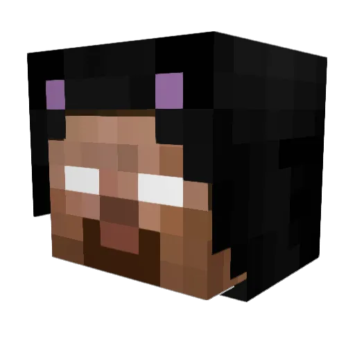 Lu26Garnet Minecraft avatar head, 3D render