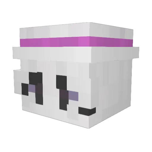 Lu2ent Minecraft avatar head, 3D render
