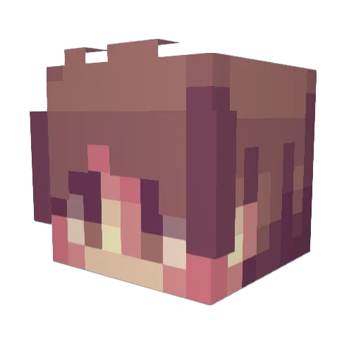Lu4hi1 Minecraft avatar head, 3D render