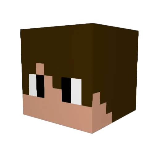 LuBart Minecraft avatar head, 3D render