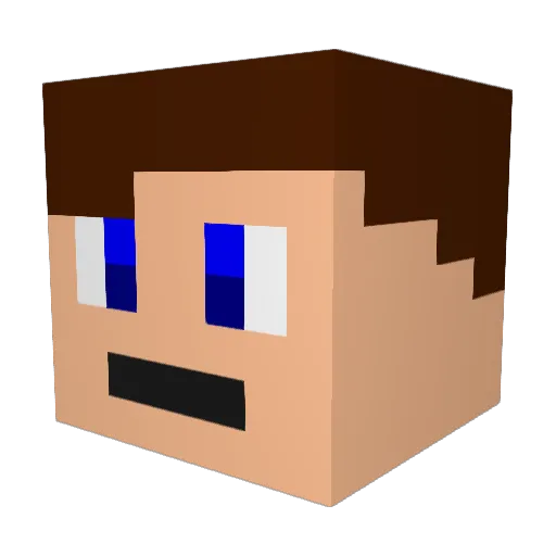 LuBiMC Minecraft avatar head, 3D render