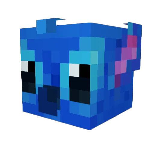LuBuuuh Minecraft avatar head, 3D render
