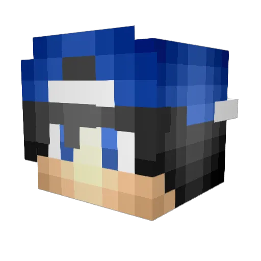 LuCKeTZz Minecraft avatar head, 3D render
