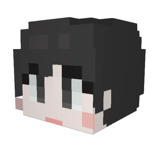 LuCaThy97 Minecraft avatar head, 3D render