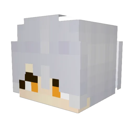 LuCanCan Minecraft avatar head, 3D render