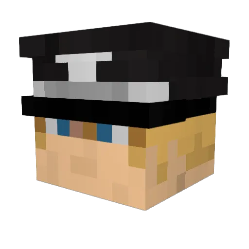 LuCcA_1907 Minecraft avatar head, 3D render