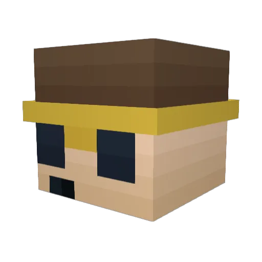 LuCkArEe Minecraft avatar head, 3D render