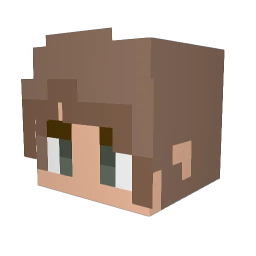 LuDogFluff24 Minecraft avatar head, 3D render