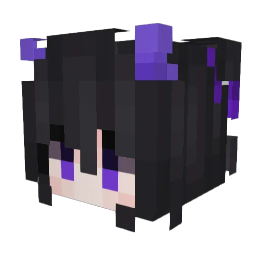 LuE16 Minecraft avatar head, 3D render